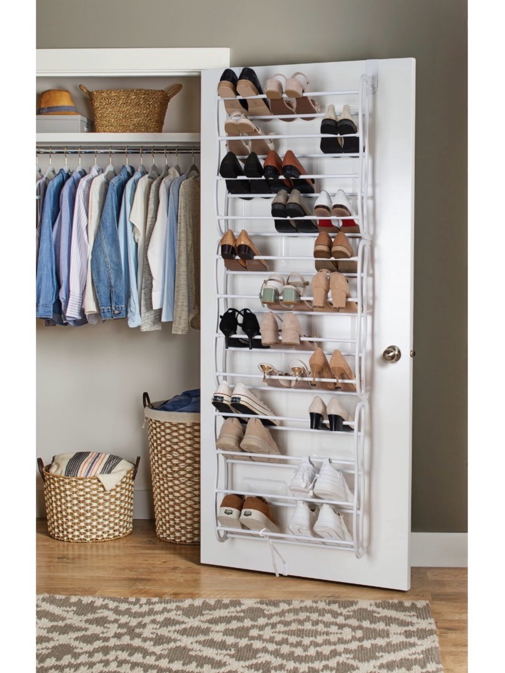 Over-the-Door Shoe Organizer Rack